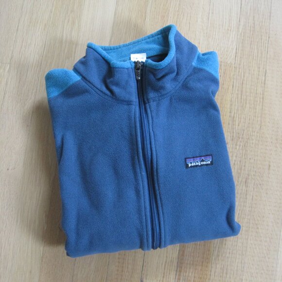 Patagonia Men's Fleece Sweater Jacket Full Zip Sweatshirt Size Large (L) Blue - Picture 6 of 6